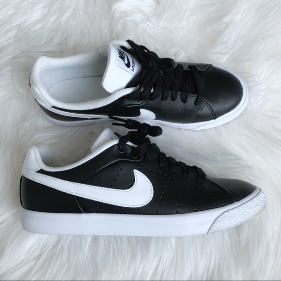 NIKE VEGAN LEATHER SNEAKERS - BLACK - Picture 2 of 7